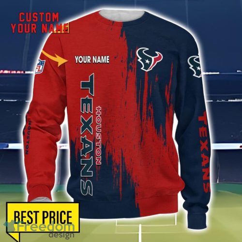 Houston Texans 3D All Printed T-Shirt Sweathirt Hoodie Bomber Jacket Personalized Name For Fans Product Photo 3