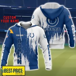 Indianapolis Colts 3D All Printed T-Shirt Sweathirt Hoodie Bomber Jacket Personalized Name For Fans