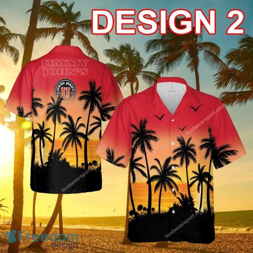 Jimmy John's Sunset Logo 3D Hawaiian Shirt Men And Women Gift - Jimmy John's Style 2 Hawaiian Shirt Tree Summer