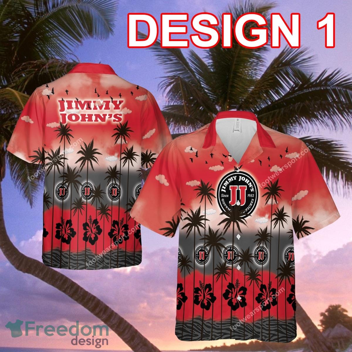 Jimmy John's Sunset Logo 3D Hawaiian Shirt Men And Women Gift - Jimmy John's Style 1 Hawaiian Shirt Tree Summer