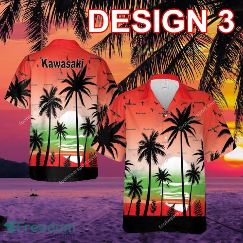 Kawasaki Motorcycle Resort Logo All Over Print Hawaiian Shirt For Men And Women - Kawasaki Motorcycle Style 3 Hawaiian Shirt Tree Summer