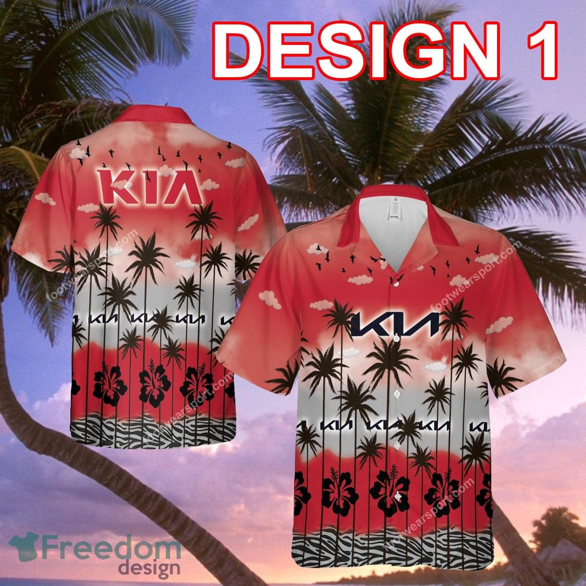 Kia Racing Exotic Logo Aloha Hawaiian Shirt Gift For Fans - Kia Racing Style 1 Hawaiian Shirt Tree Summer