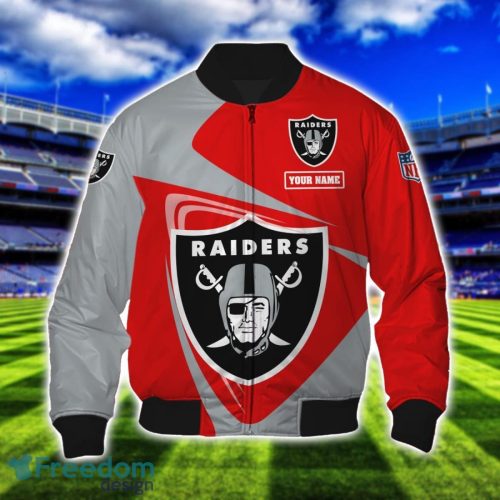 Las Vegas Raiders Team 3D T-Shirt Sweatshirt Hoodie Bomber Custom Name Sport Gift For Men And Women Product Photo 4