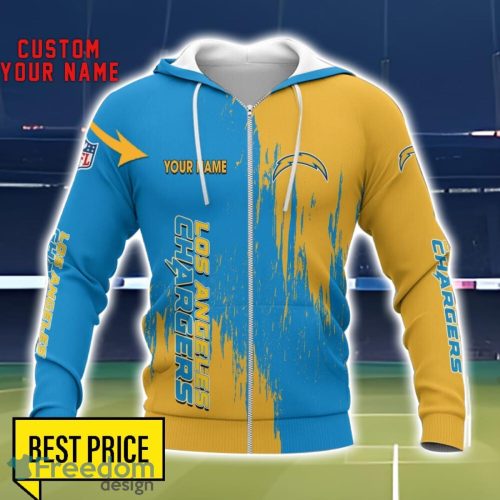 Los Angeles Chargers 3D All Printed T-Shirt Sweathirt Hoodie Bomber Jacket Personalized Name For Fans Product Photo 2