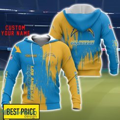 Los Angeles Chargers 3D All Printed T-Shirt Sweathirt Hoodie Bomber Jacket Personalized Name For Fans