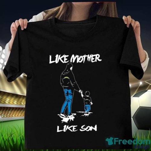 Los Angeles Chargers Like Mother Like Son Mother's Day T-Shirt Product Photo 1