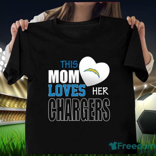 Los Angeles Chargers Mom Loves Mother's Day T-Shirt Product Photo 1