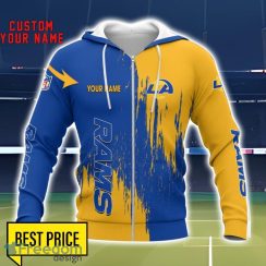 Los Angeles Rams 3D All Printed T-Shirt Sweathirt Hoodie Bomber Jacket Personalized Name For Fans Product Photo 2