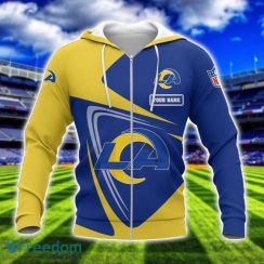 Los Angeles Rams Team 3D T-Shirt Sweatshirt Hoodie Bomber Custom Name Sport Gift For Men And Women Product Photo 2