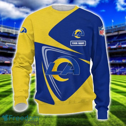 Los Angeles Rams Team 3D T-Shirt Sweatshirt Hoodie Bomber Custom Name Sport Gift For Men And Women Product Photo 3