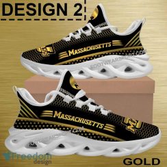 Massachusetts Minutemen Chunky Sneaker Gold, Diamond, Silver Best Runway Gift Max Soul Shoes - NCAA Massachusetts Minutemen Max Soul Shoes Photo 2