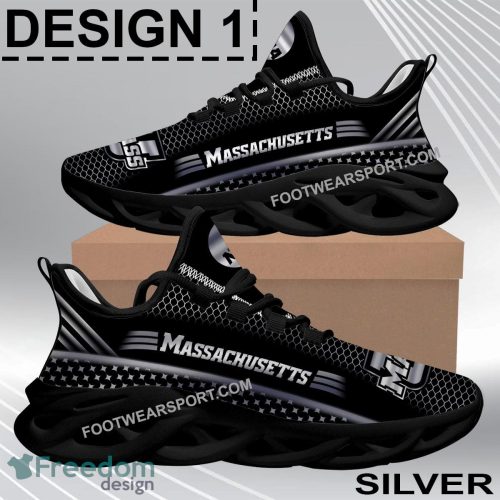 Massachusetts Minutemen Chunky Sneaker Gold, Diamond, Silver Best Runway Gift Max Soul Shoes - NCAA Massachusetts Minutemen Max Soul Shoes Photo 1