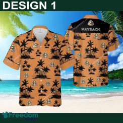 Maybach Racing Retro Logo 3D Hawaiian Shirt Coconut Tree Pattern For Summer - Car Style 1 Maybach Car Racing Hawaiian Shirt Coconut Tree Pattern