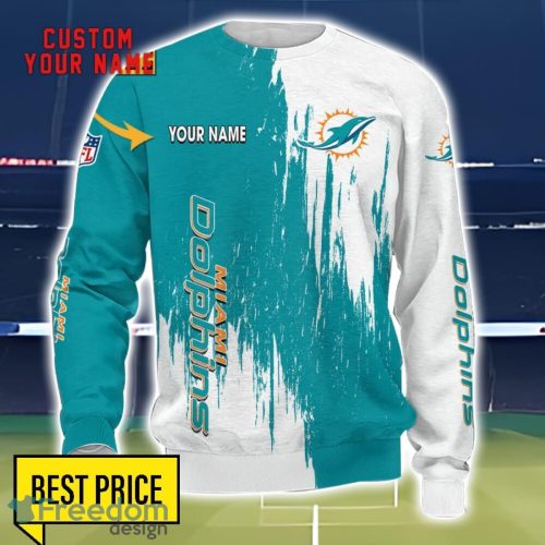 Miami Dolphins 3D All Printed T-Shirt Sweathirt Hoodie Bomber Jacket Personalized Name For Fans Product Photo 3