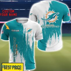 Miami Dolphins 3D All Printed T-Shirt Sweathirt Hoodie Bomber Jacket Personalized Name For Fans Product Photo 5