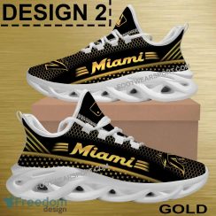 Miami Marlins Sport Sneaker Gold, Diamond, Silver Best Athletic Gift Max Soul Shoes - MLB Miami Marlins Max Soul Shoes Photo 2