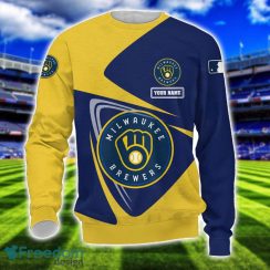 Milwaukee Brewers Team 3D T-Shirt Sweatshirt Hoodie Bomber Custom Name Sport Gift For Men And Women Product Photo 3