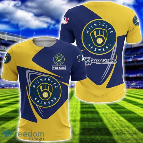 Milwaukee Brewers Team 3D T-Shirt Sweatshirt Hoodie Bomber Custom Name Sport Gift For Men And Women Product Photo 5