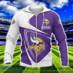 Minnesota Vikings Team 3D T-Shirt Sweatshirt Hoodie Bomber Custom Name Sport Gift For Men And Women Product Photo 2