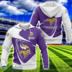 Minnesota Vikings Team 3D T-Shirt Sweatshirt Hoodie Bomber Custom Name Sport Gift For Men And Women