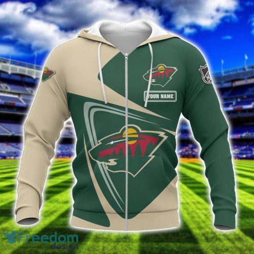 Minnesota Wild Team 3D T-Shirt Sweatshirt Hoodie Bomber Custom Name Sport Gift For Men And Women Product Photo 2