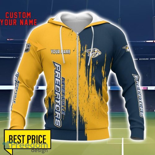 Nashville Predators 3D All Printed T-Shirt Sweathirt Hoodie Bomber Jacket Personalized Name For Fans Product Photo 2