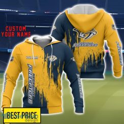 Nashville Predators 3D All Printed T-Shirt Sweathirt Hoodie Bomber Jacket Personalized Name For Fans