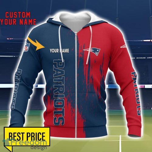 New England Patriots 3D All Printed T-Shirt Sweathirt Hoodie Bomber Jacket Personalized Name For Fans Product Photo 2