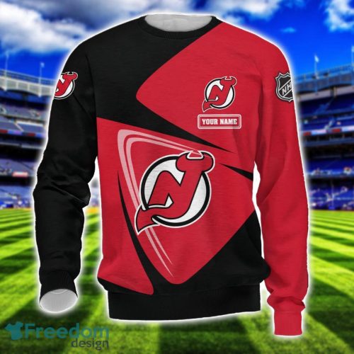 New Jersey Devils Team 3D T-Shirt Sweatshirt Hoodie Bomber Custom Name Sport Gift For Men And Women Product Photo 3