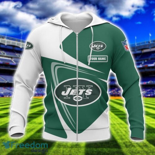 New York Jets Team 3D T-Shirt Sweatshirt Hoodie Bomber Custom Name Sport Gift For Men And Women Product Photo 2