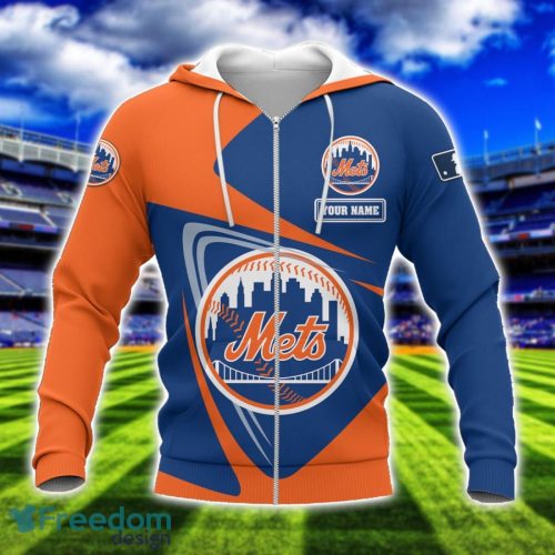 New York Mets Team 3D T-Shirt Sweatshirt Hoodie Bomber Custom Name Sport Gift For Men And Women Product Photo 2