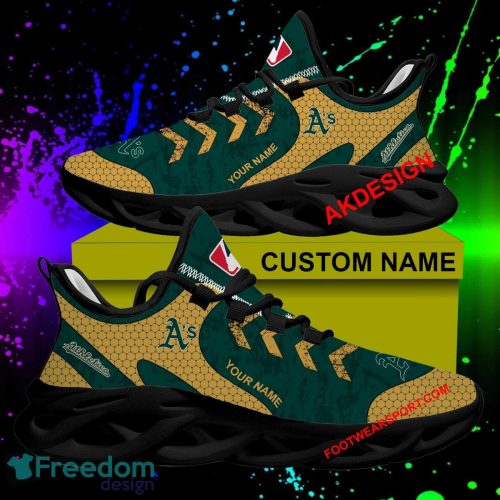 Oakland Athletics Max Soul Shoes Custom Name Hot 2024 Gift Evoke Running Sneakers - MLB Oakland Athletics Runing Shoes 2024 Custom Name_1