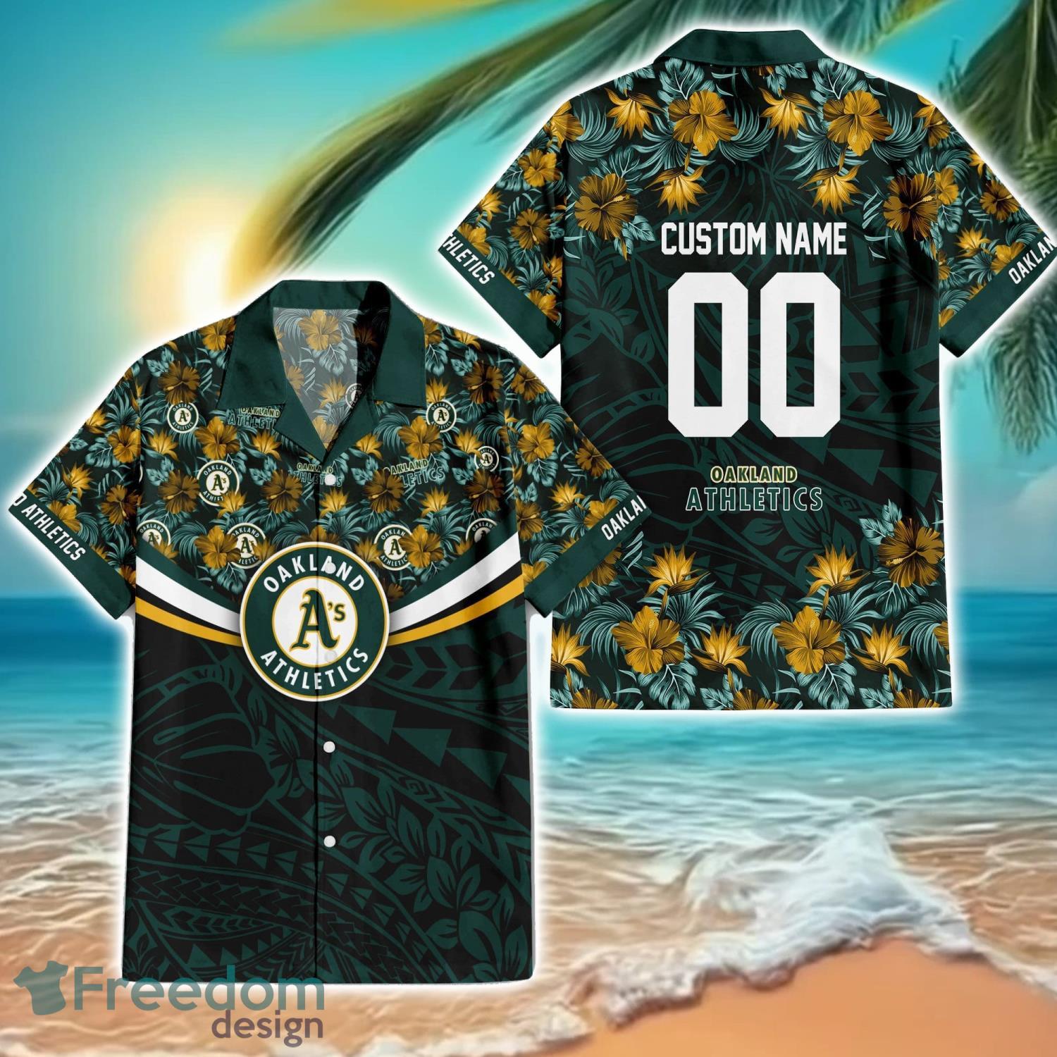 Oakland Athletics MLB Hawaiian Shirt Aloha Beach Shirt Custom Name And Number For Team Product Photo 1