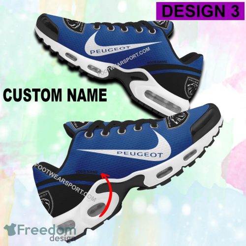 Peugeot Car Racing Air Cushion Sport Sneaker New Design Personalized Gift TN Shoes Fans - Style 3 Peugeot Car Racing Air Cushion Sport Shoes Personalized