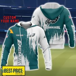 Philadelphia Eagles 3D All Printed T-Shirt Sweathirt Hoodie Bomber Jacket Personalized Name For Fans