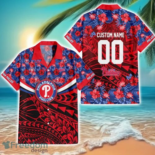 Philadelphia Phillies MLB Hawaiian Shirt Aloha Beach Shirt Custom Name And Number For Team Product Photo 1