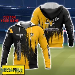 Pittsburgh Penguins 3D All Printed T-Shirt Sweathirt Hoodie Bomber Jacket Personalized Name For Fans Product Photo 1