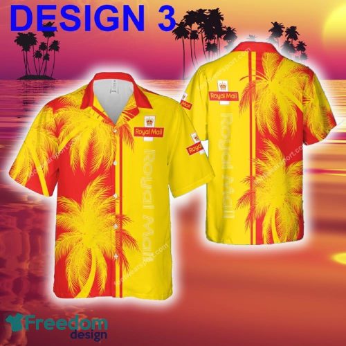 Royal Mail Beach Logo 3D Hawaiian Shirt Coconut Tree Pattern Men And Women Gift - Brand Style 3 Royal Mail Hawaiian Shirt Coconut Tree Pattern