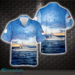 Royal New Zealand Navy HMNZS Achilles (70) Leander-class light cruiser In WWII Hawaiian Shirt Unisex For Men Women