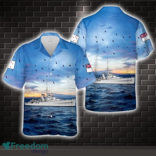 Royal New Zealand Navy HMNZS Achilles (70) Leander-class light cruiser In WWII Hawaiian Shirt Unisex For Men Women Product Photo 1