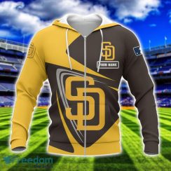 San Diego Padres Team 3D T-Shirt Sweatshirt Hoodie Bomber Custom Name Sport Gift For Men And Women Product Photo 2