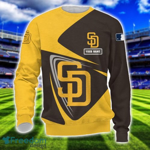 San Diego Padres Team 3D T-Shirt Sweatshirt Hoodie Bomber Custom Name Sport Gift For Men And Women Product Photo 3