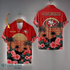 San Francisco 49ers Hawaiian Shirt & Short Custom Name Aloha Beach For Fans Product Photo 1