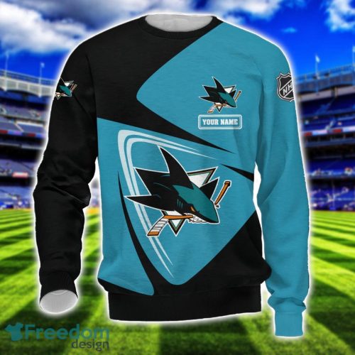 San Jose Sharks Team 3D T-Shirt Sweatshirt Hoodie Bomber Custom Name Sport Gift For Men And Women Product Photo 3