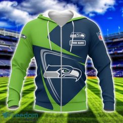 Seattle Seahawks Team 3D T-Shirt Sweatshirt Hoodie Bomber Custom Name Sport Gift For Men And Women Product Photo 2