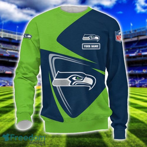 Seattle Seahawks Team 3D T-Shirt Sweatshirt Hoodie Bomber Custom Name Sport Gift For Men And Women Product Photo 3