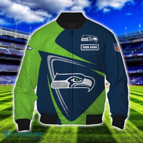 Seattle Seahawks Team 3D T-Shirt Sweatshirt Hoodie Bomber Custom Name Sport Gift For Men And Women Product Photo 4