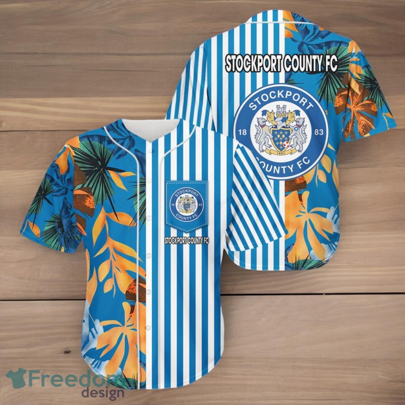 Stockport County F.C Baseball Jersey Trending Design 2024 For Men Women Product Photo 1