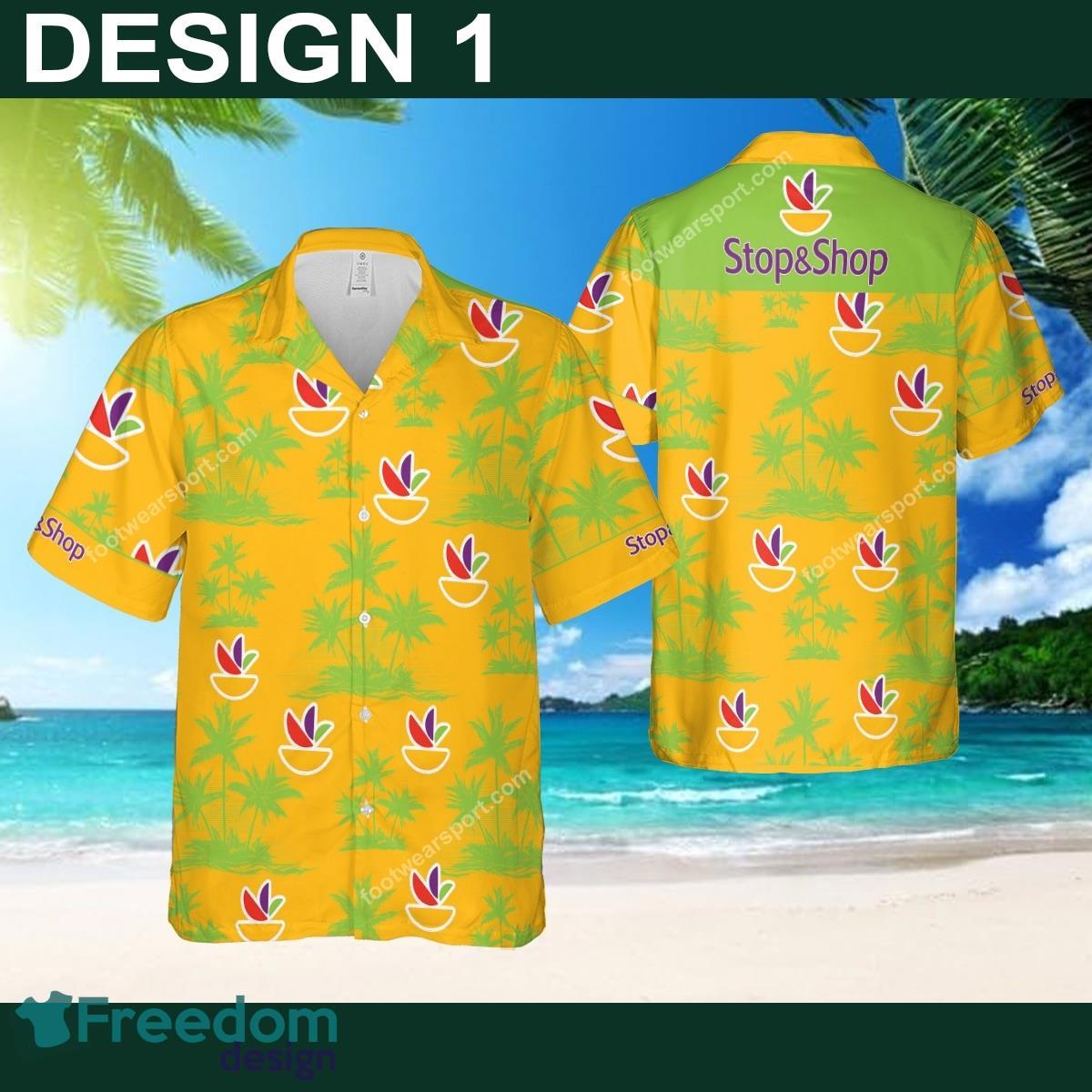 Stop & Shop Islander Logo Hawaiian Shirt Coconut Tree Pattern Gift For Fans - Brand Style 1 Stop & Shop Hawaiian Shirt Coconut Tree Pattern