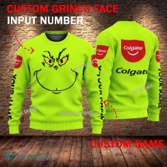 Supreme Colgate Grinch Face 3D Hoodie, Sweater Green Brand Full Print Custom Number And Name - Brand Supreme Colgate Grinch Face 3D Sweater